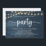 Trollkarlslivets fest,  String Lights Elopement Inbjudningar<br><div class="desc">Meddela och dela din lyckliga framtid med stil med vår moderna strängar med rustic dark wood-tema design (Happily ever after party) bröllopsinbjudan för elopementfirande. Den är idealisk för par som har beslutat att fira sin bästa dag. Med sin sofistikerade men lekfulla design kommer denna inbjudan säkert att sätta tonen för...</div>