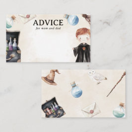 Trollkarlsråd för mamma och pappa vid baby shower tilläggskort