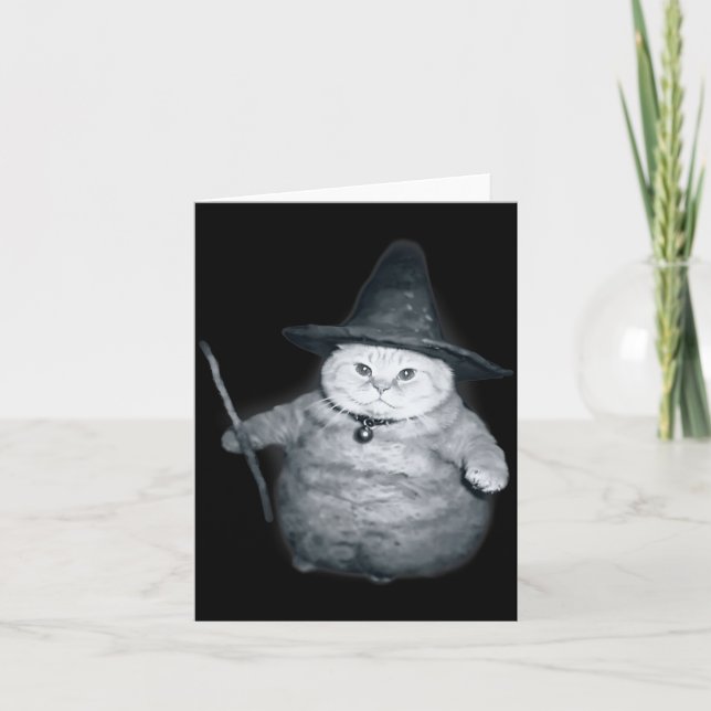 Trollkitten Meme Chonk Häxa Katt Meme Stud Hjärna Kort (Framsida)