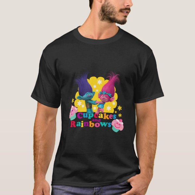 Trolls Branch och Poppy Cupcakes T Shirt (Framsida)