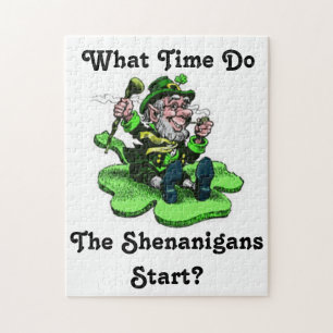 Trollsitta på en Shamrock Pussel