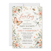 Trollslända Fjäril Love Bug Baby Shower