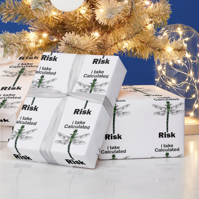 Trollslända Jag Tar Kalkylerad Risk Roligt Presentpapper (Helgdagar)