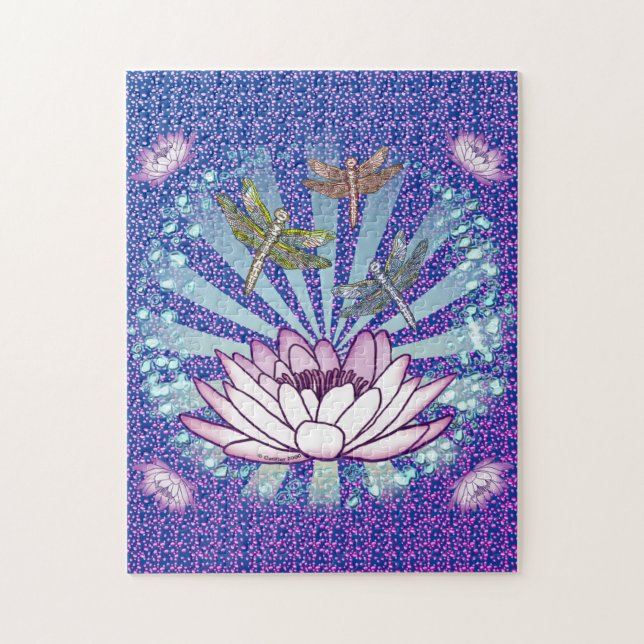 Trollslända Lotus  Pussel (Vertikal)