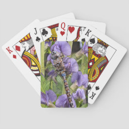 Trollslända på blomma casinokort