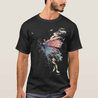 Trollslända vattenfärg stänker pojke t shirt