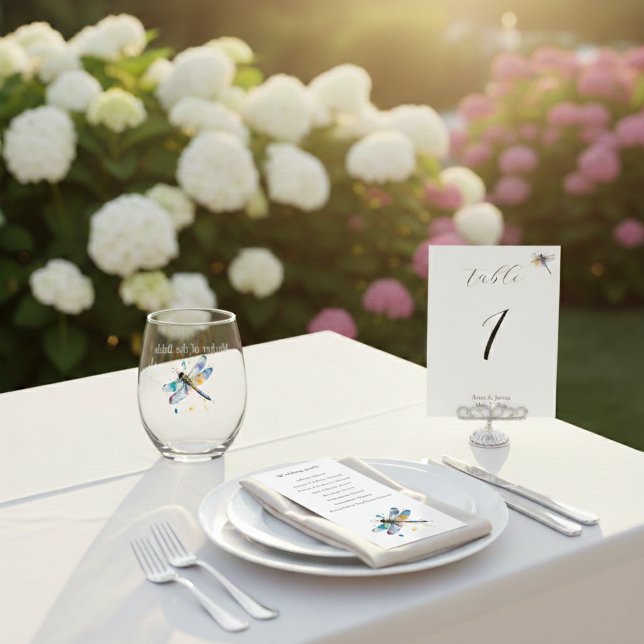 Trollsländans Bröllop, eget bordnummer Julkort (Skapare uppladdad)