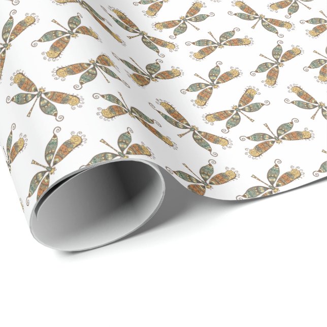 Trollsländans natur presentpapper (Rullad Hörn)
