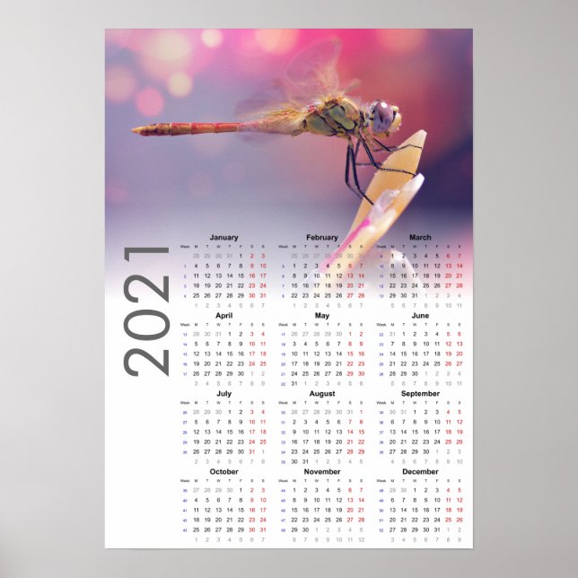 Trollslände Kalender 2021 Affisch - Måndagsstart (Framsidan)