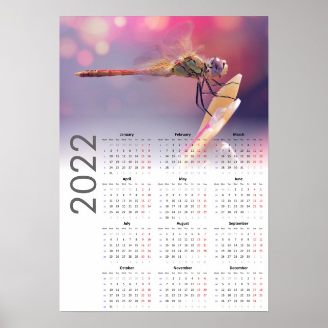 Trollslände kalender 2022 Poster - Måndag start (Framsidan)