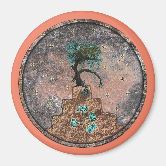 Trollsländor som leker på berget. magnet (Framsidan)