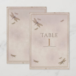 Trollsländor Vintage Trollslända Chic Bordnummer Inbjudningar