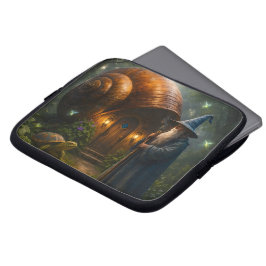 Trollsnigelskal stuga förtrollad neopren laptop fodral