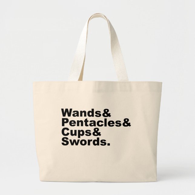 Trollspö & Pentacles & Kopp & Swords| Styrkort Jumbo Tygkasse (Framsidan)
