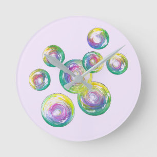 Trollspöet Bubbles Iridescent Rainbow Bubble Rund Klocka