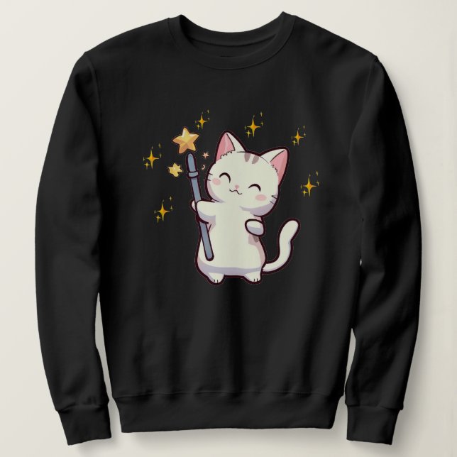 Trollspöet Cute Cats Holding Magic T Shirt (Design framsida)