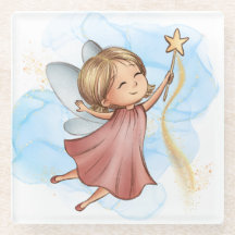 Trollspöet Cute Rosa Fairy Holding Star