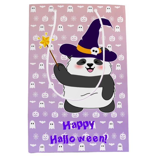 Trollspöet Halloween Cute Baby Panda Witch Magic (Framsidan)