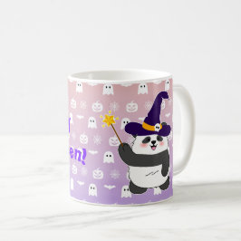 Trollspöet Halloween Cute Baby Panda Witch Magic Kaffemugg