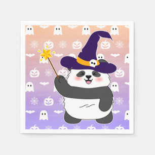 Trollspöet Halloween Cute Baby Panda Witch Magic Pappersservett