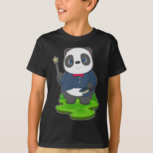 Trollspöet Panda Wizard Magic T Shirt (Framsida)