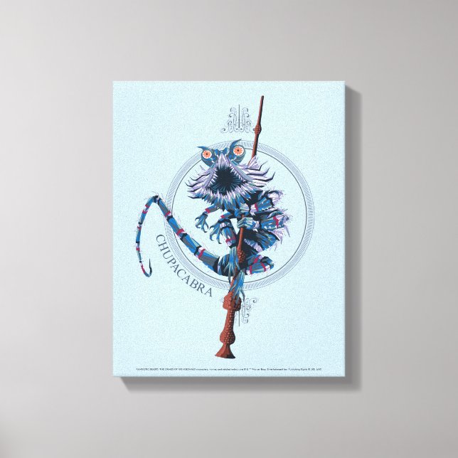Trollspöet tecknad Chupacabra & Elder Canvastryck (Framsida)