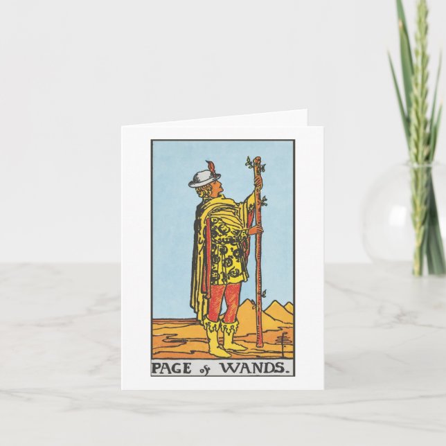 Trollspöets sida - Rider Waite Smith-tarot Kort (Framsida)