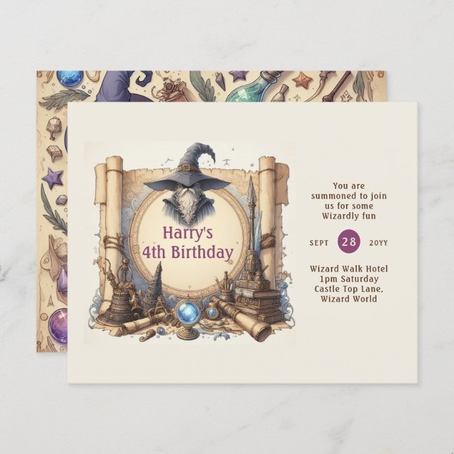 Trollspön för guideinställningar för Temaparty av  (Fram/baksida)