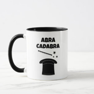 Trollstav och hatt anpassad magiker kaffemugg