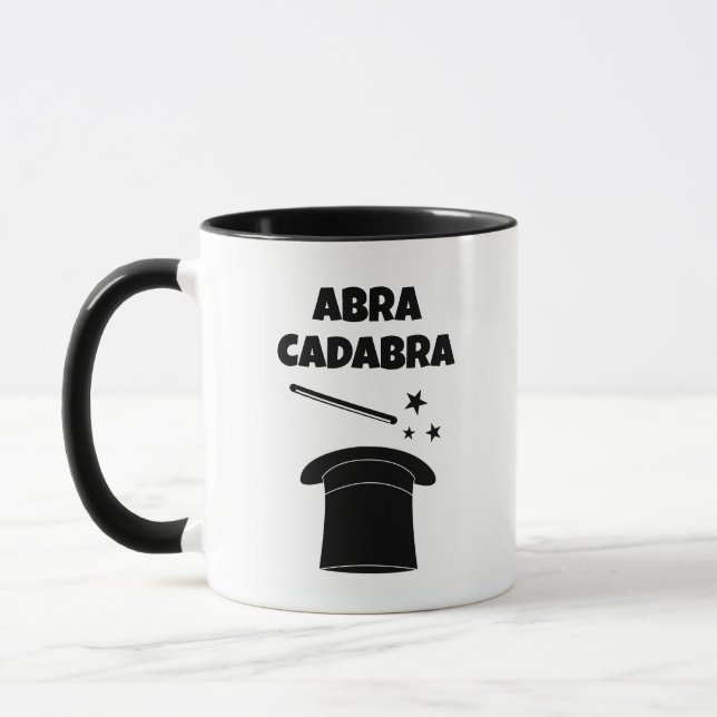 Trollstav och hatt anpassad magiker kaffemugg (Vänster)