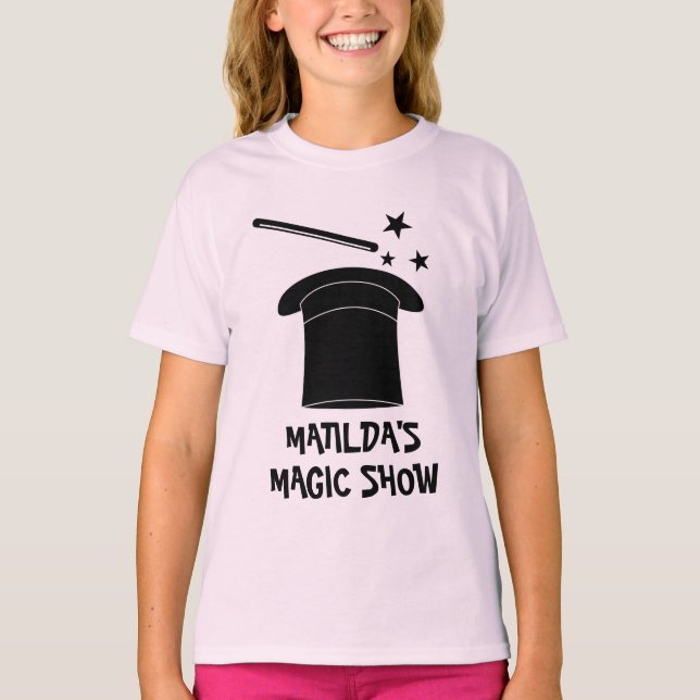 Trollstav och hatt magiker t-shirt för barn (Framsida)