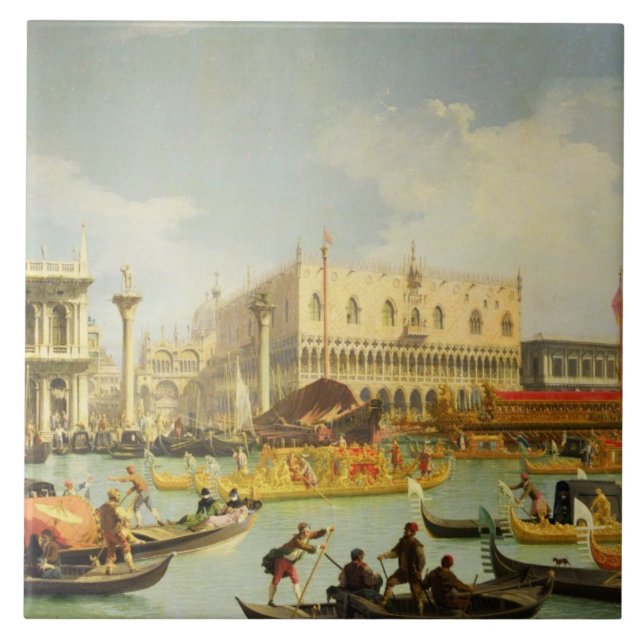 Trolovningen av den Venetian dogen Kakelplatta (Framsidan)