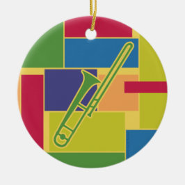 Trombon Färgblock Ornament