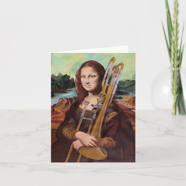 Trombona Lisa Greeting Card Helgkort (Framsida)