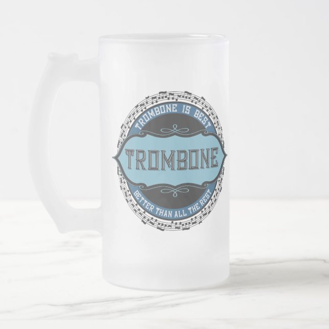 Trombone är bäst frostat ölglas (Vänster)