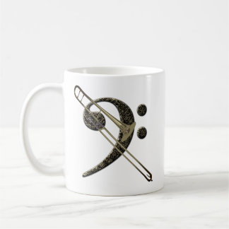 Trombone Bass Clef Musc Instrument Kaffemugg