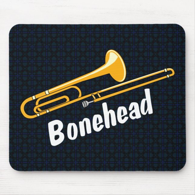 Trombone Bonehead White Text Musmatta (Framsidan)