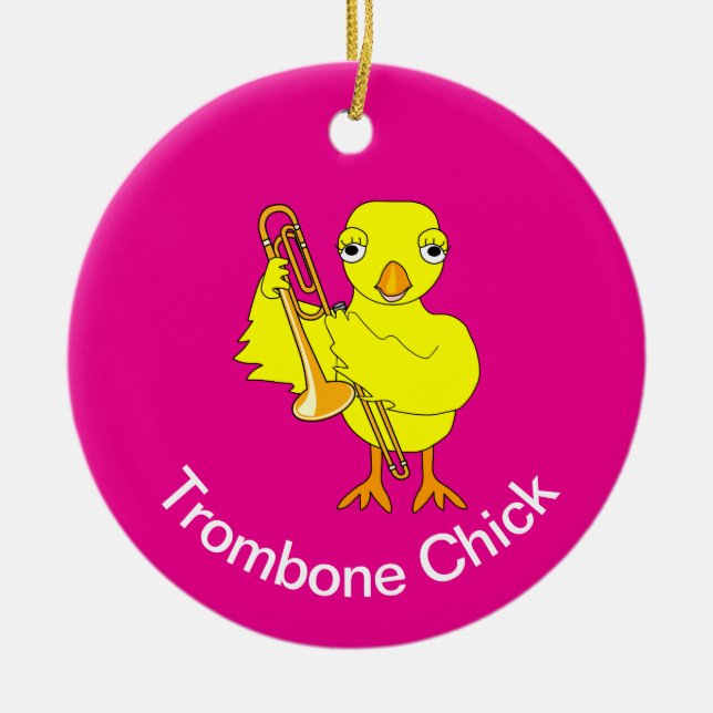 Trombone-Chick Julgransprydnad Keramik (Framsidan)