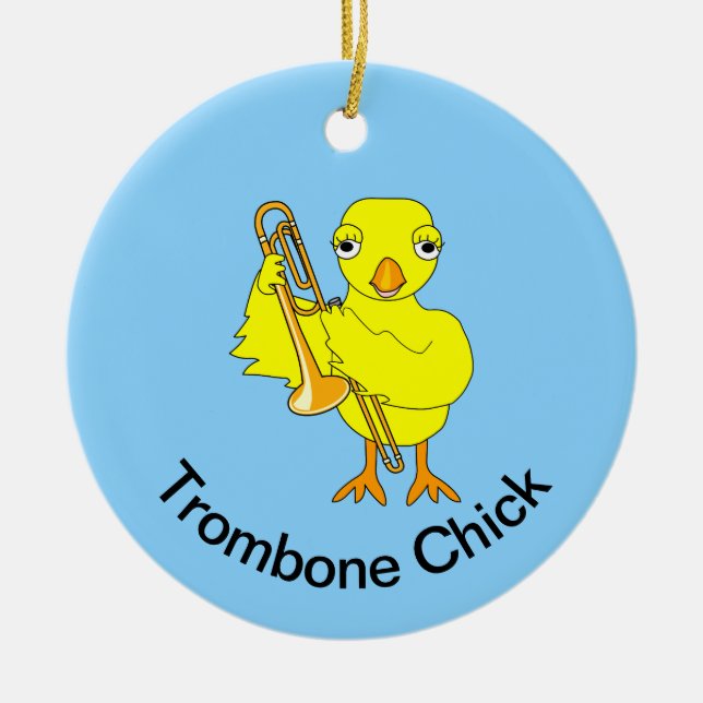 Trombone-Chick Julgransprydnad Keramik (Framsidan)