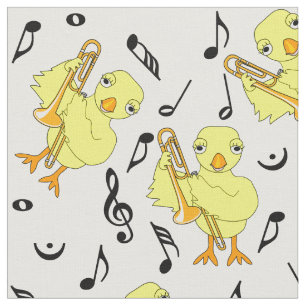 Trombone Chick Musik noter Tyg