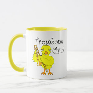 Trombone Chick Text Mugg