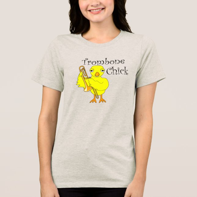 Trombone Chick Text T Shirt (Framsida)
