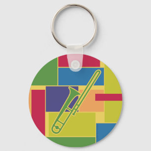 Trombone Colorblocks Keychain Nyckelring