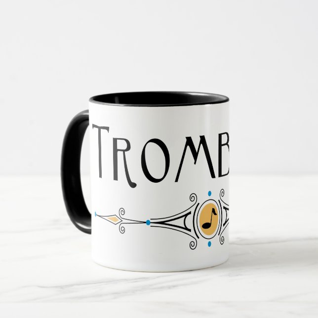 Trombone Decorative Line Mugg (Framsida vänster)