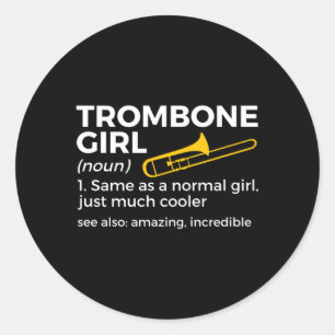 Trombone Definition Trombone Player Runt Klistermärke