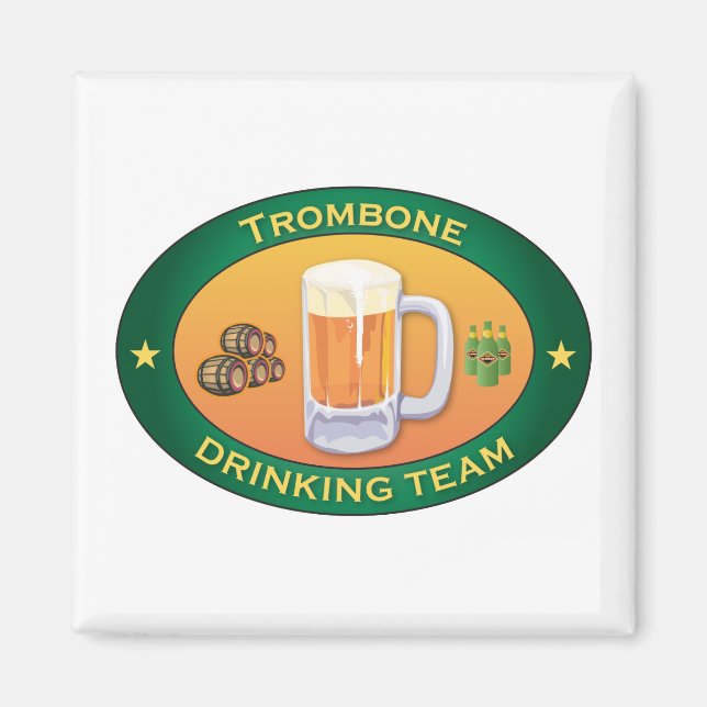Trombone Drinking Team Magnet (Framsidan)