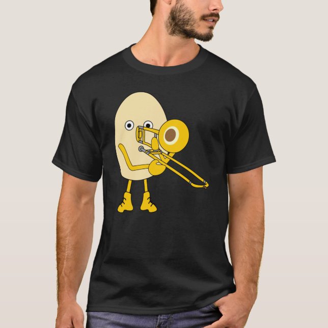 Trombone Egghead T Shirt (Framsida)