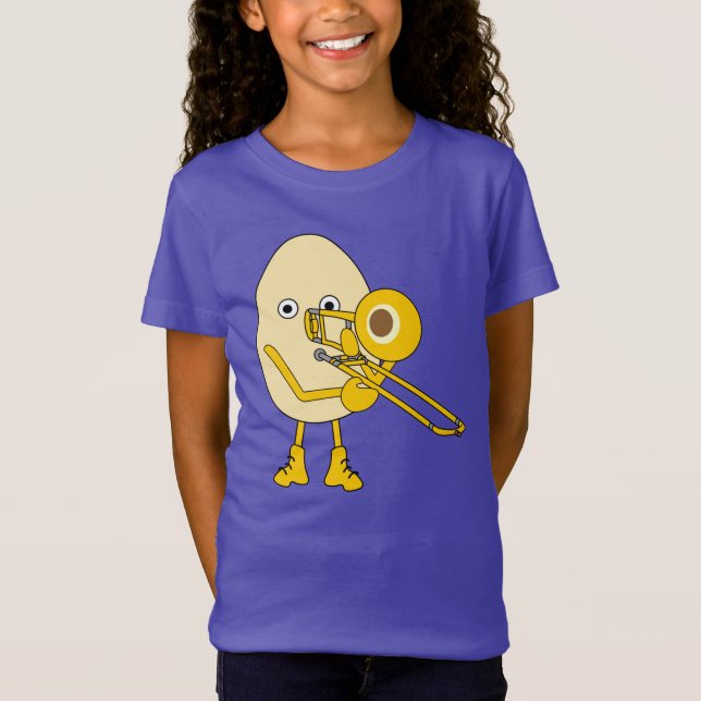 Trombone Egghead T Shirt (Framsida)