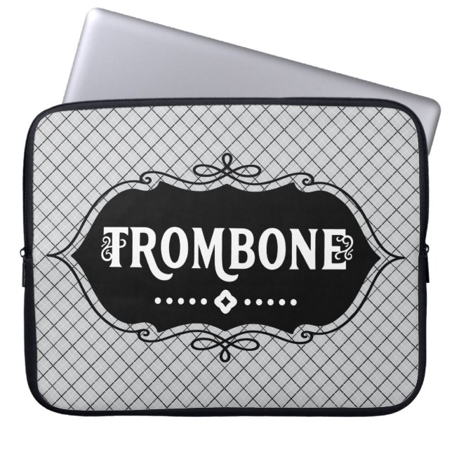 Trombone Emblem Laptop Fodral (Framsidan)