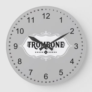 Trombone Emblem Stor Klocka